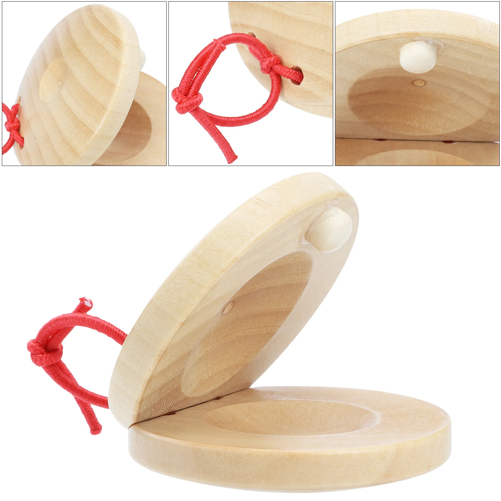

Orff Castanets Wooden Orff Percussion Instrument Baby Handle Castanets Clappers Hand Clappers Brain Game Educational Toys