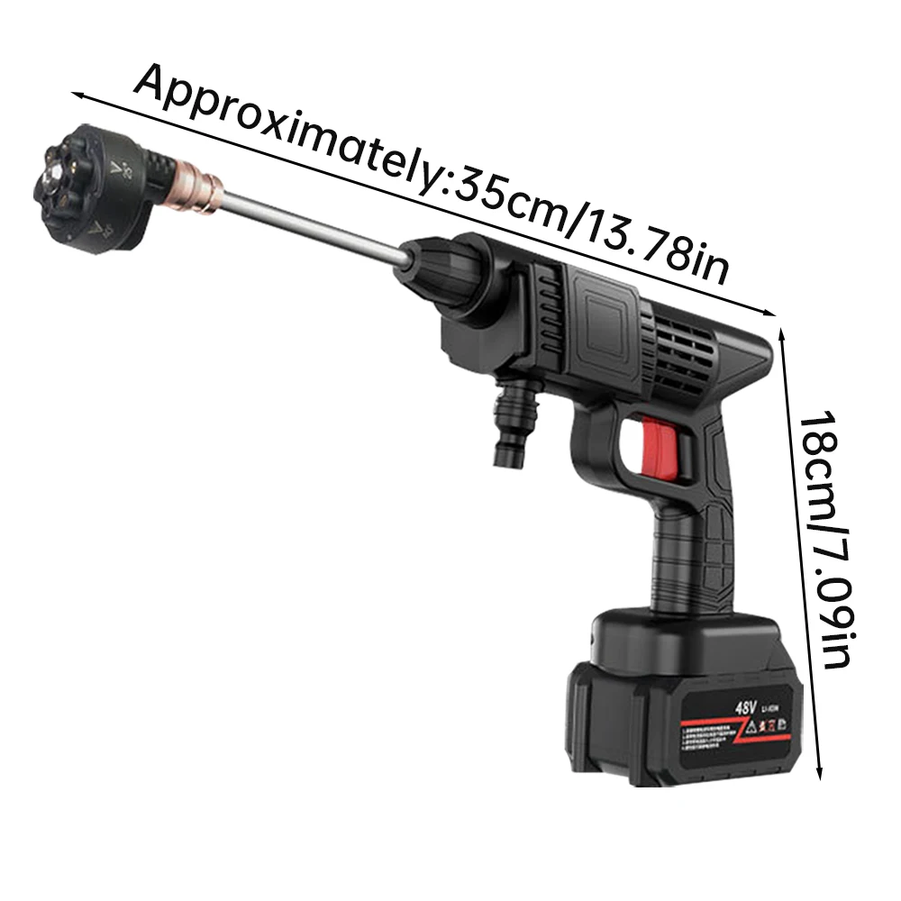 Cordless High Pressure Car Washer Spray Water Gun 15000mAh Battery Outdoor Car Wash Pump Foam Generator Car Washing Machine 6