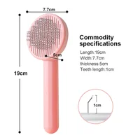 Cat Comb Hair Pet Hair Removal Comb Pet Button Beauty Brush Pet Grooming Brush Pet Grooming Tools Pet Self-cleaning Needle Comb 2