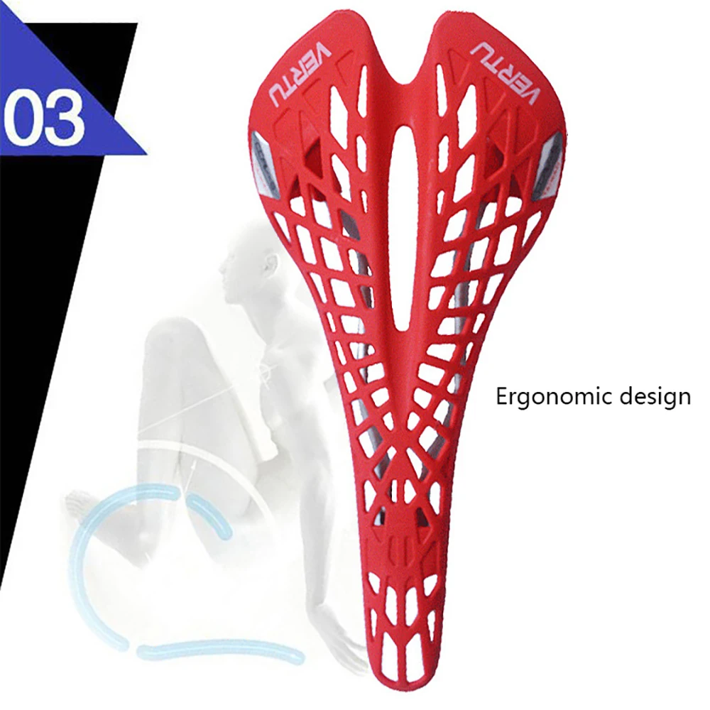 Plastic Bicycle Saddle Mountain MTB Bike Saddle Seat PVC Cushion Sillin Bicicleta 5 Color Cycling Part Factory Agent bicycle saddle