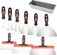Drywall Knife Set, 10 Pcs Stainless Steel Hand Tool Kit Includes Putty knife, Taping knife, Painter Scraper Tool & Mud Pan 1
