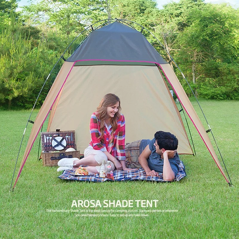 Beach Sunshade Tent Foldable Lightweight Outdoor Camping Fishing Anti-UV Waterproof Shelter Sun Shade Tent Travel Accessory