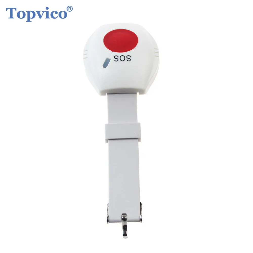 Emergency Alarm Button 2pcs Panic Button RF 433mhz SOS Bracelet Emergency Button for Elderly Alarm Watch Old People GSM Home Security Alarm System medical alert button