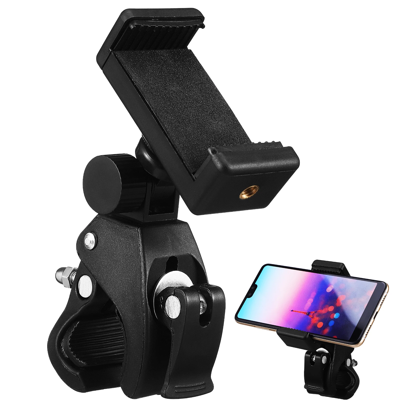Mic Stand Phone Holder Adjustable Phone Microphones Stand Clip Mount Mic Clamp 1 Set 180 &deg; microphone stand