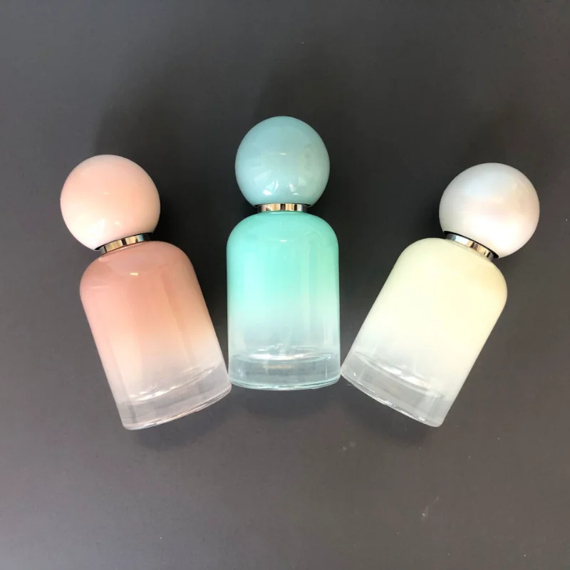 

30ml Empty Perfume Spray Bottle Gradient Color Round Cap Cosmetic Container Refillable Scent Sprayer Bottle Cosmetic Container
