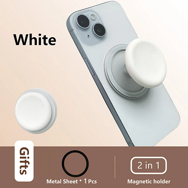 Magnetic Cell Phone Holder with 360° Grip & Silicone Cover
