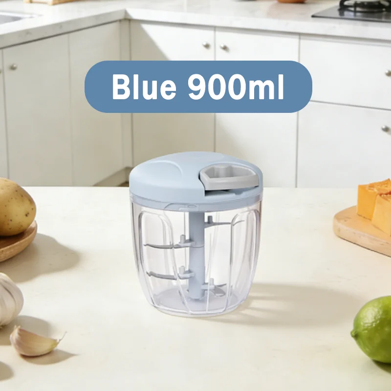 Hacheur alimentaire, hachoir à oignon et à ail, mixeur pour légumes et fruits, coupe-légumes manuel 500/900 ml, hachoir à viande, outils de cuisine