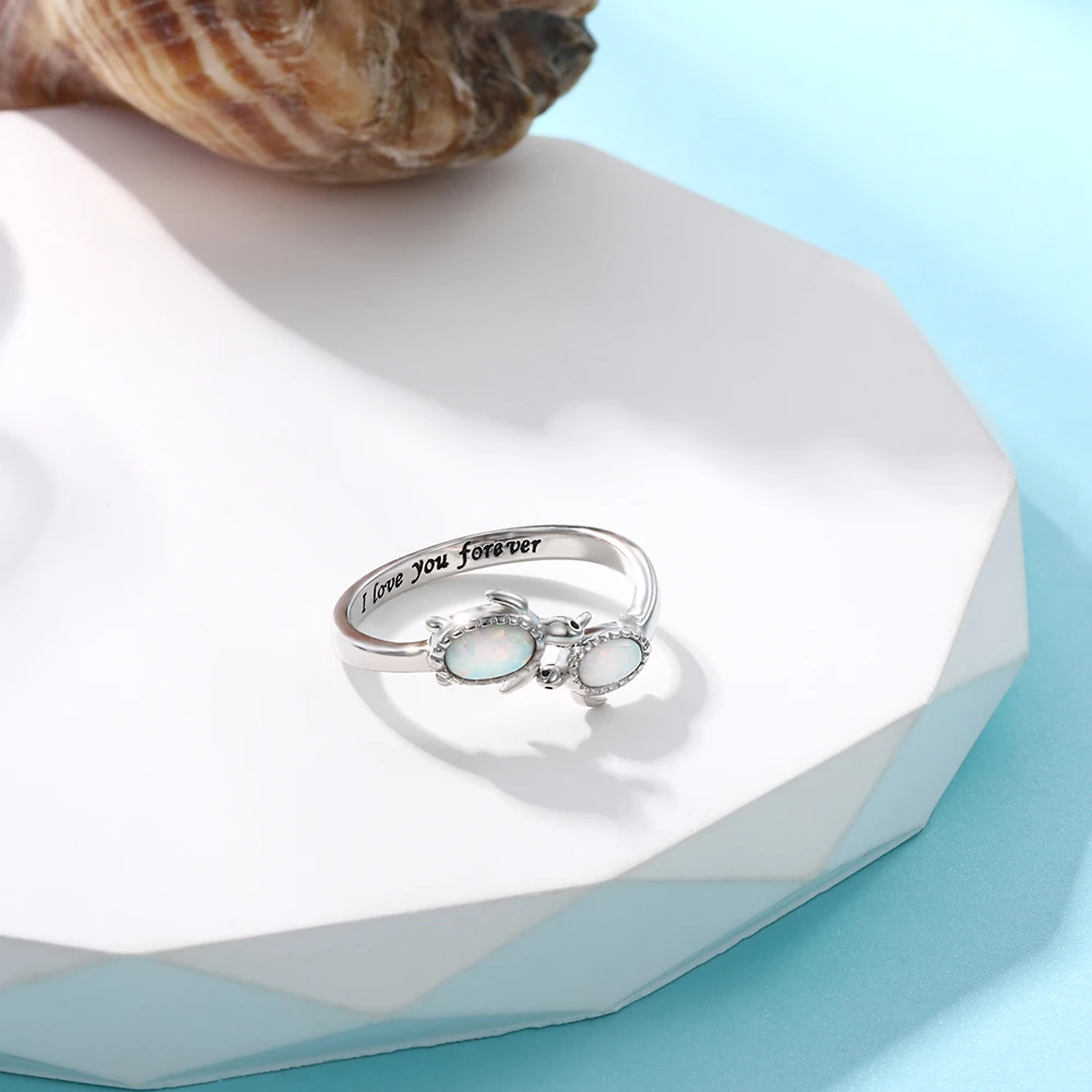 925 Sterling Silver Opal Sea Turtle 