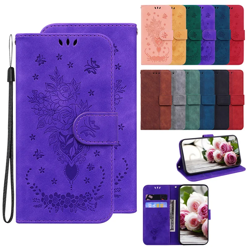 Elegant Painted Flip Leather Magnetic Phone Case - Premium Protective Cover for Samsung Galaxy Series