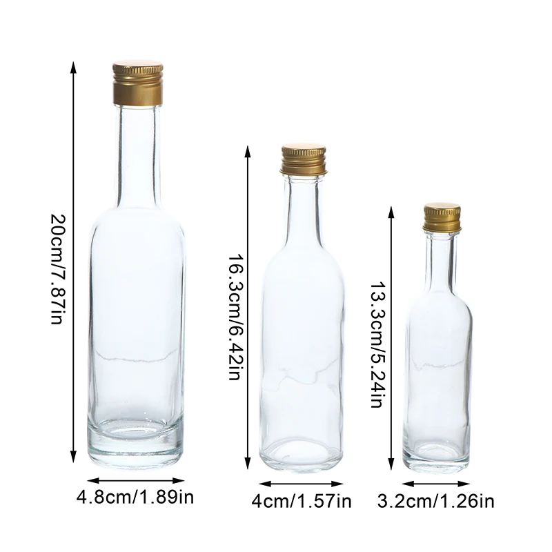 1개 50/100/150ML 알코올 웨딩 선물용 와인 미니 용기 보관함 투명 빈 위스키 유리 주류병