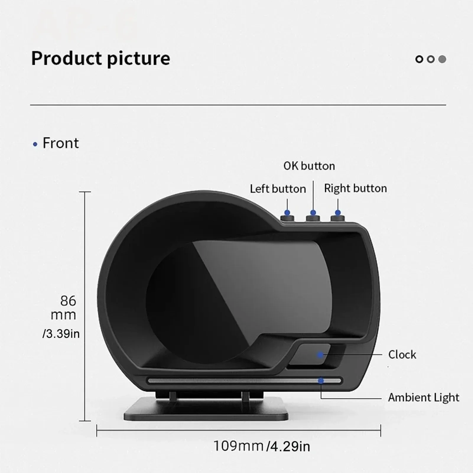 Car Head up Display OBDII+GPS Smart Gauge High Definition Speedometer Diagnostic Tool with OBD Fault Code Elimination