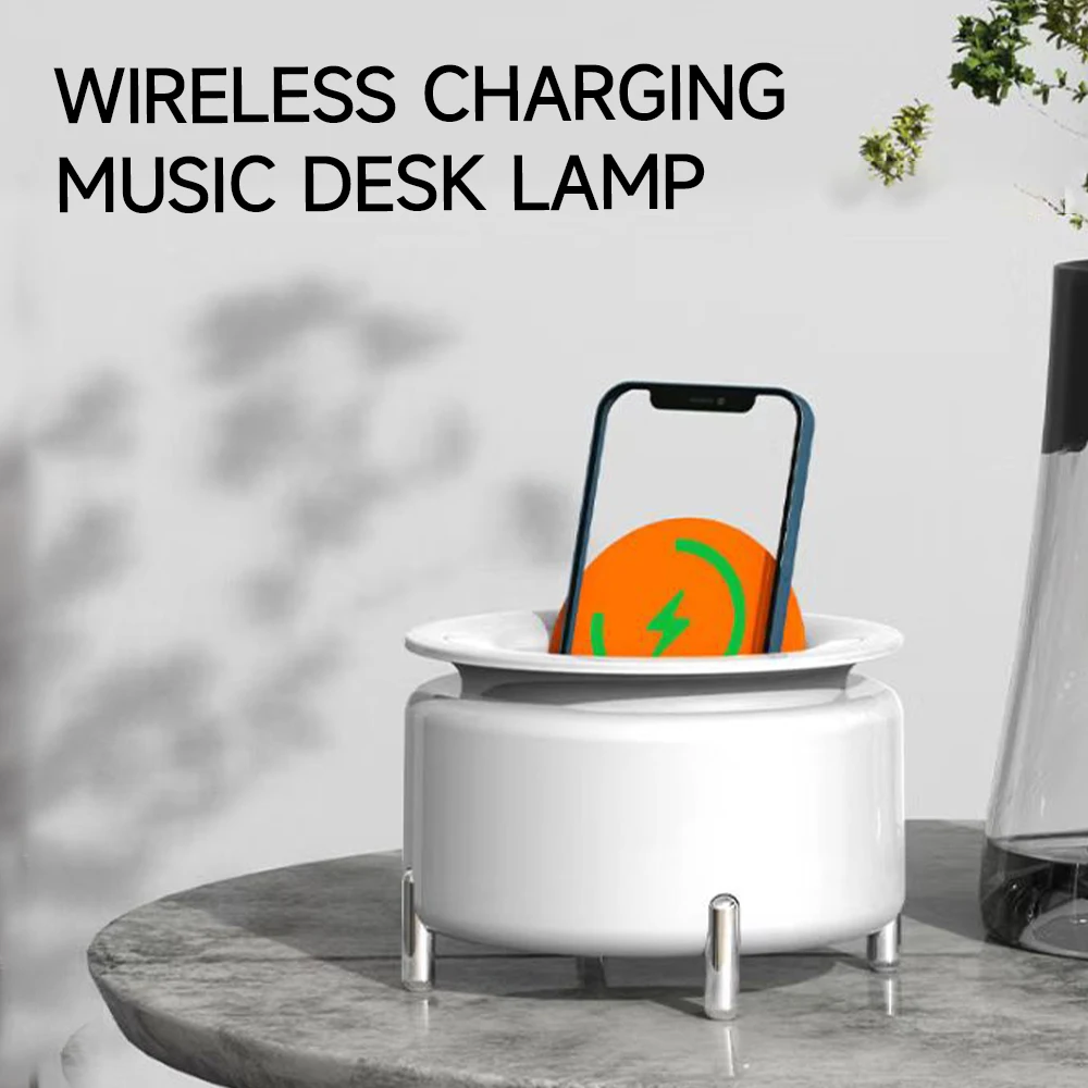 

15W Wireless Charger Speaker Night Light Charging Station for iPhone 14 13 12 11 Pro Max Xiaomi 12S Pro 11 Ultra Mix 4 10S 10Pro
