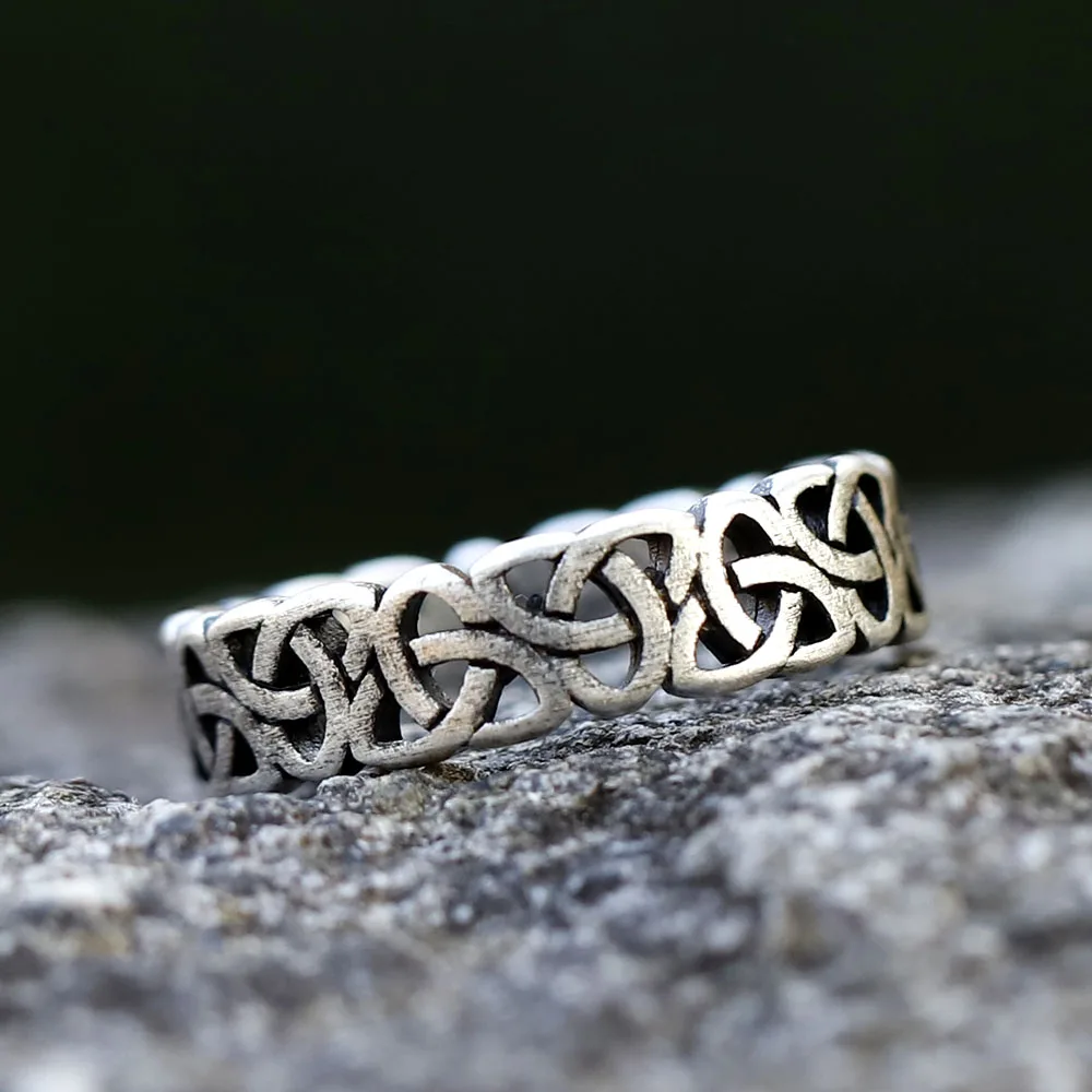 2023 NEW Vintage 316L Stainless Steel Viking Celtic Knot Ring for Men Punk Retro Amulet fashion Jewelry FOR GIFT  free shipping 2