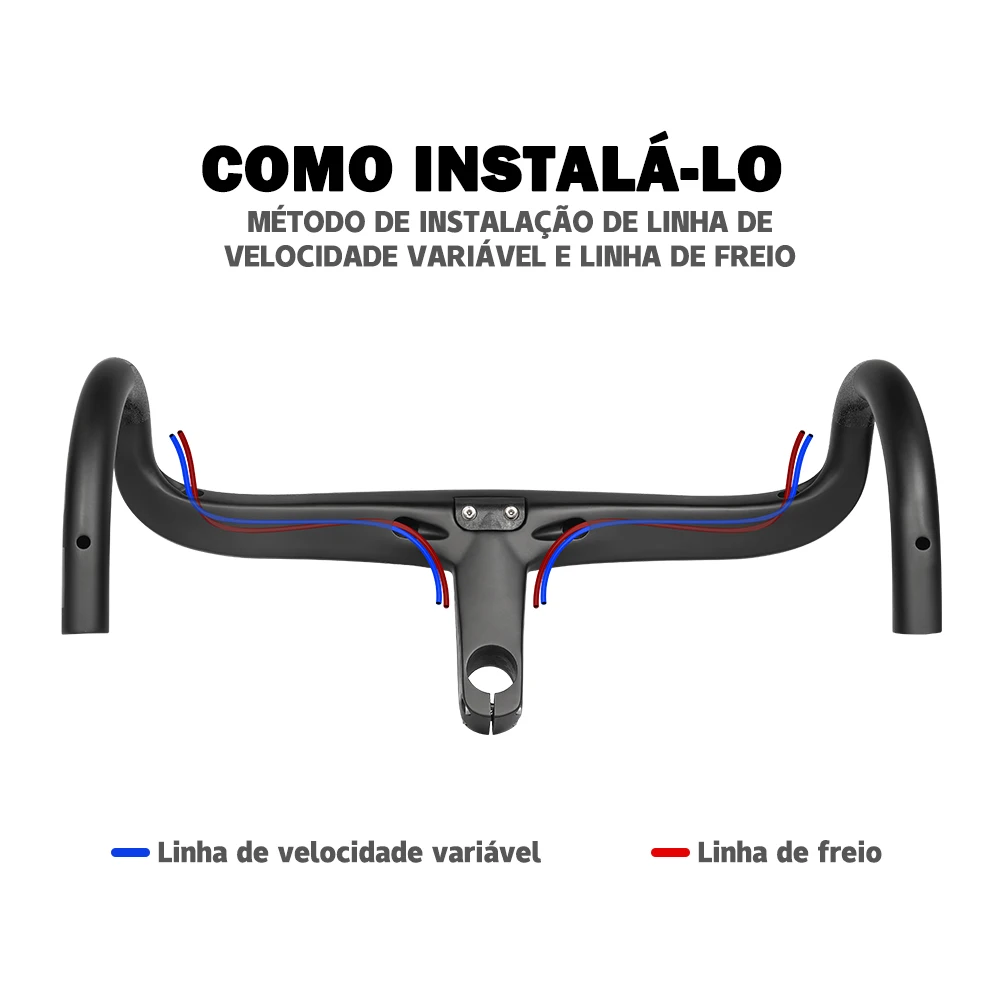 Bicycle Handlebar TOSEEK Road Bicycle Handlebar Ultralight Carbon Integrated Gravel Bent bar 28.6mm With Bike Computer Holder Cycling Accessories