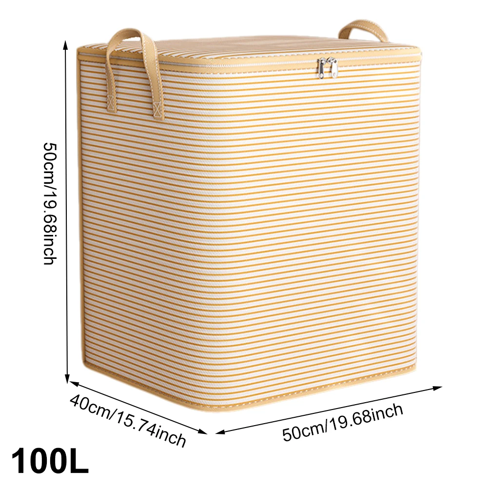 Foldable Household Quilt Storage Box with Zipper Large Capacity Wardrobe Clothing Moving Luggage Bag Cabinet Wardrobe Organizer 6