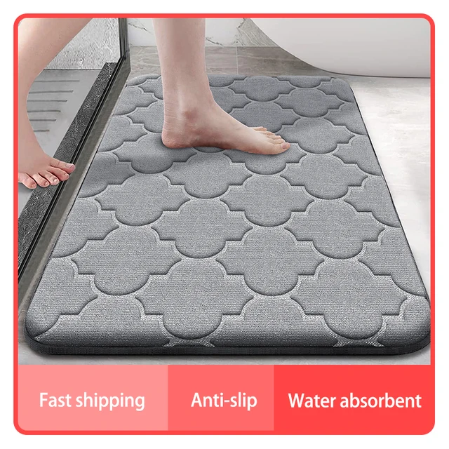 HOLEA-Mousse à mémoire de forme anti-ald pour salle de bain, anti-virus ultra doux, anti-dérapant, absorbant l'eau, lavable en machine 1