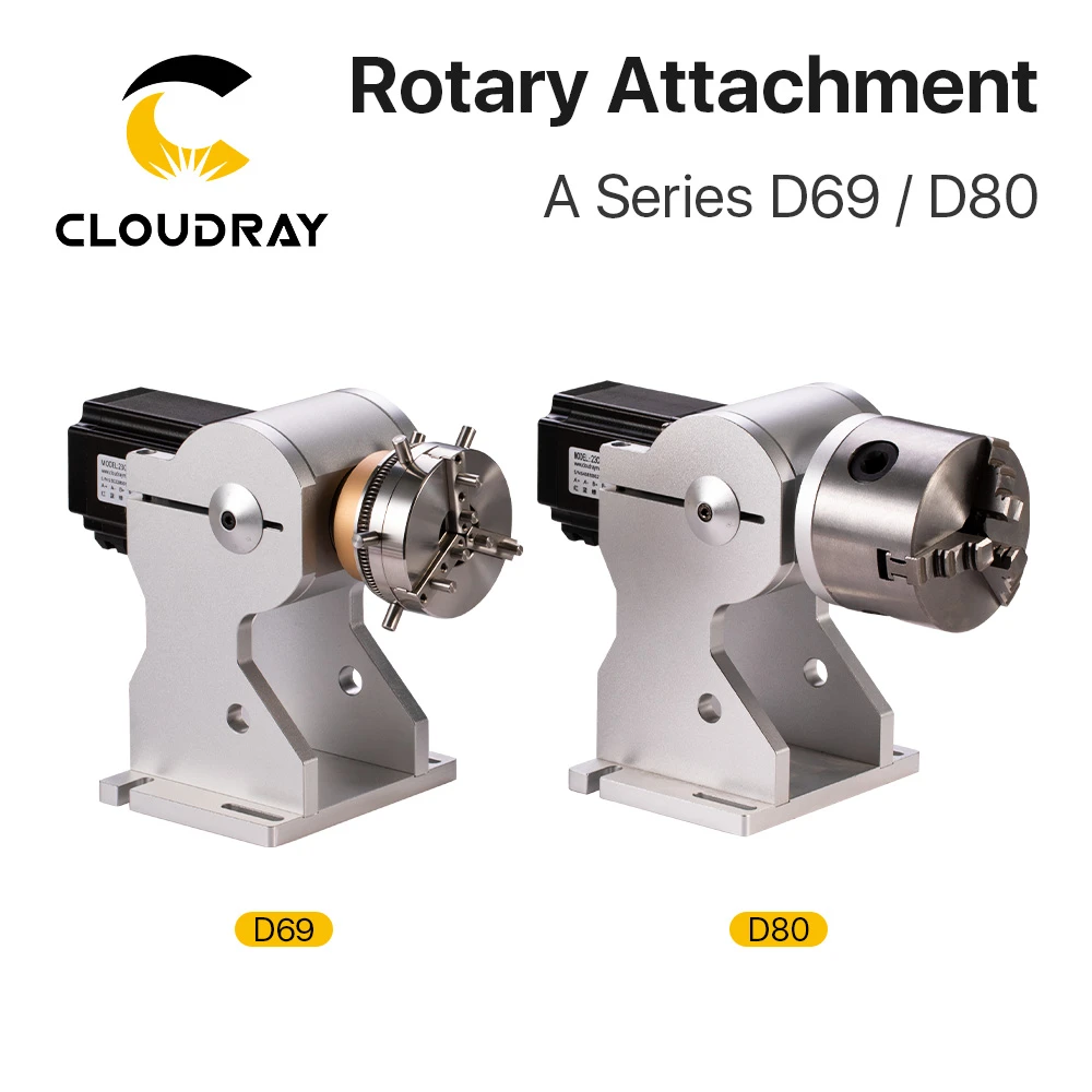 Cloudray Three Chuck Rotary Worktable Rotary Device Diameter 69/80mm Fixture Gripper for Co2 & Fiber Marking Machine Extra Axis wood cnc machine