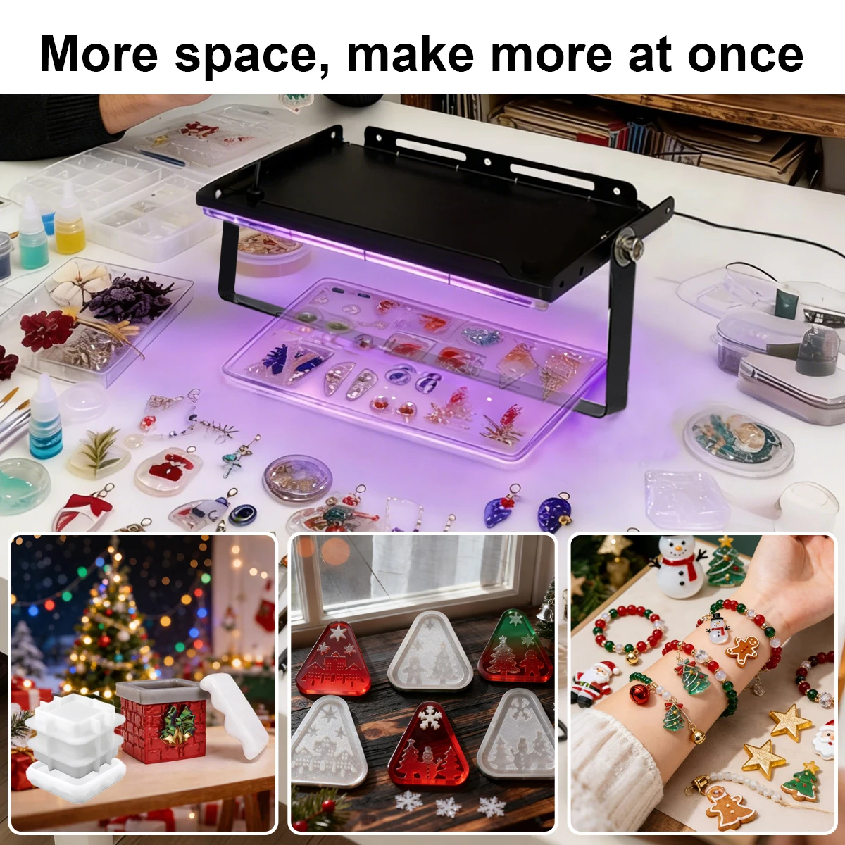 144 LED 자외선 레진 램프, USB로 작동, 레진 선물, 귀걸이, 열쇠고리, DIY 경화 램프, 선물 제작용