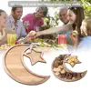 Wooden Eid Mubarak Food Tray For Home 2025 Ramadan Kareem Islamic Muslim Party Decor Eid Eid Al Adha Desk Decoration Gifts 2