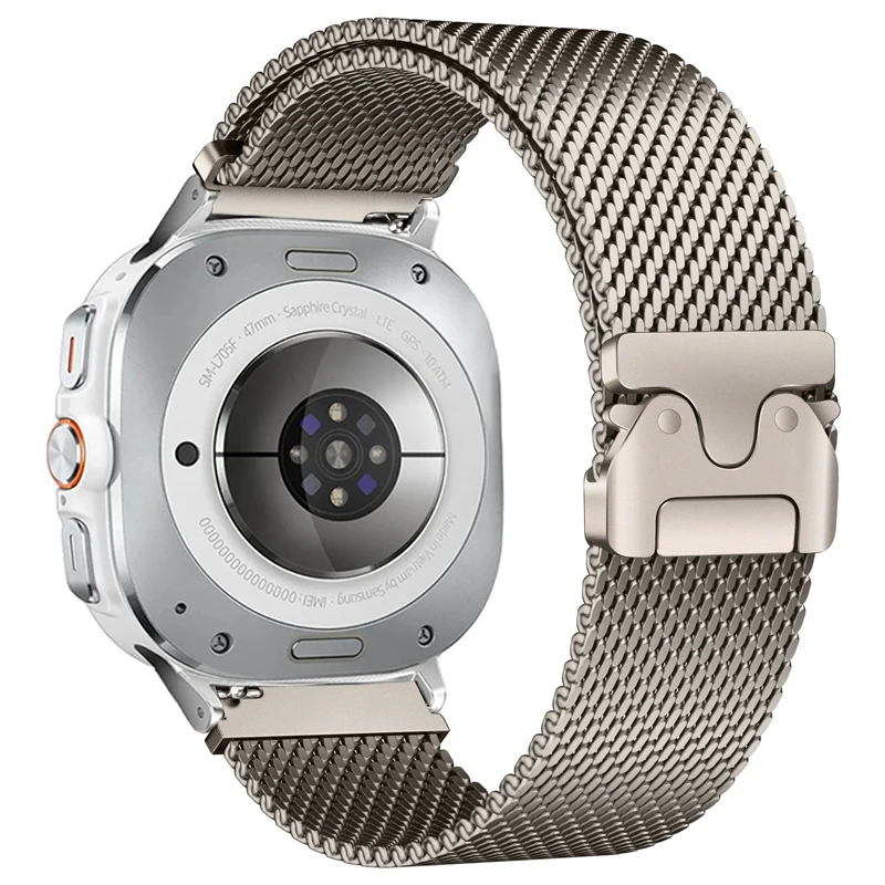Premium Stainless Steel Milanese Loop Strap with Parachute Buckle