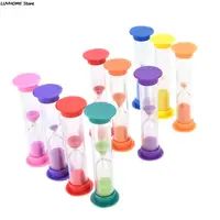 1/2/3 Minute Colorful Hourglass Sandglass Sand Clock Timers Sand Timer Shower Timer Tooth Brushing Timer Children Home Decors 2