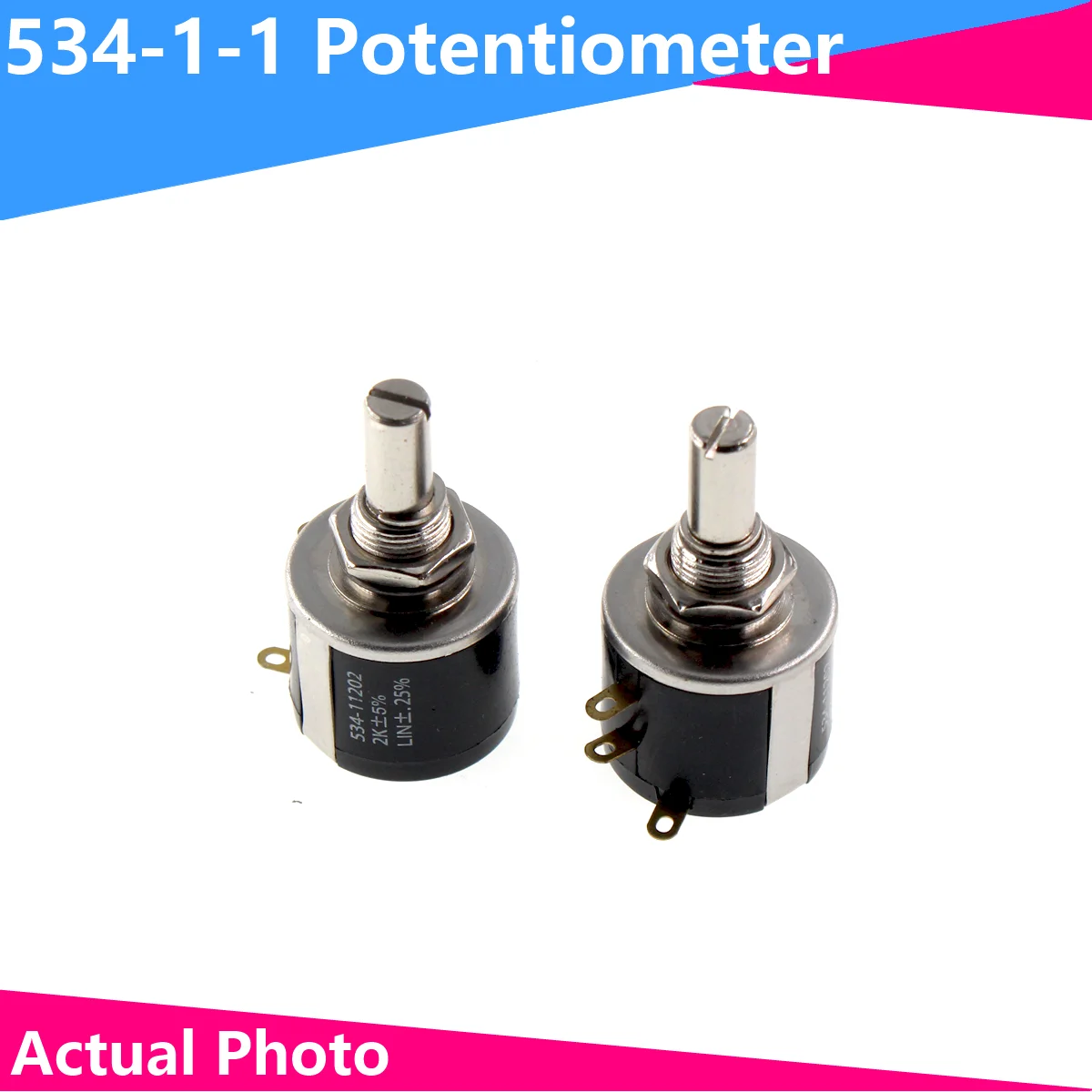 534-1-1 534 2w 100R 200R 500R 1K 2K 5K 10K 20K 50K 100k Spectorl Precision Coil Wire Wound Potentiometer