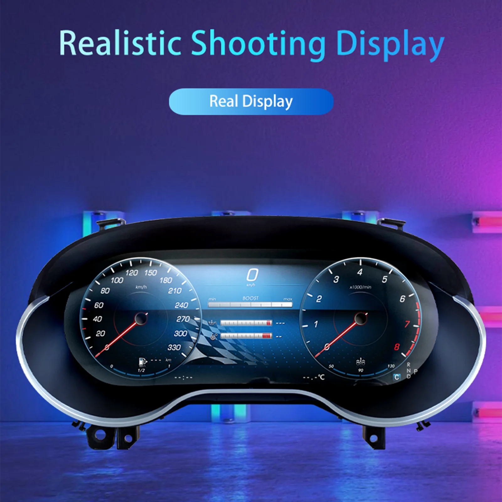 Panel de instrumentos digital para modelos Mercedes-Benz C/GLC W205/X253 NTG 5.5 de 2015 a 2018, con cabina virtual, velocímetro y panel de instrumentos. 4