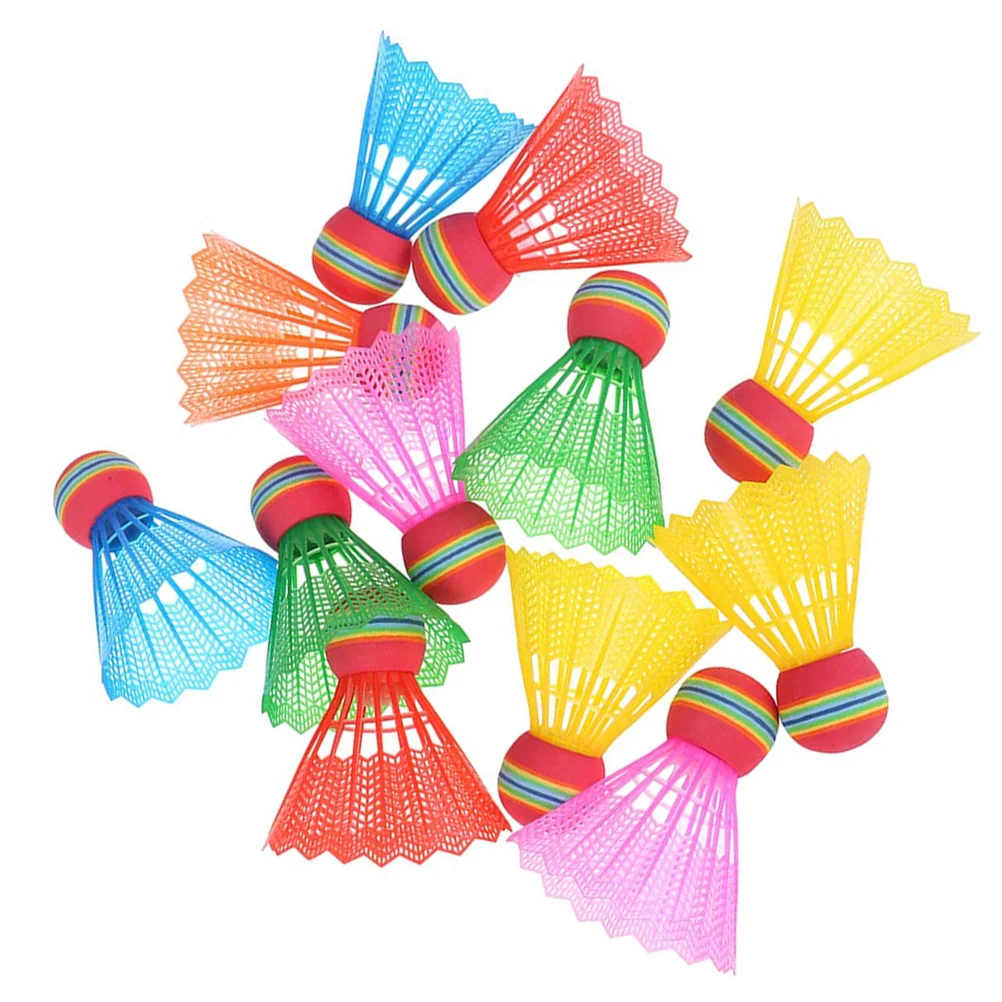 Colorful Badminton Hit-resistant Badminton Drop-resistant Badminton Plastic Badminton Balls for Indoor Outdoor Activities