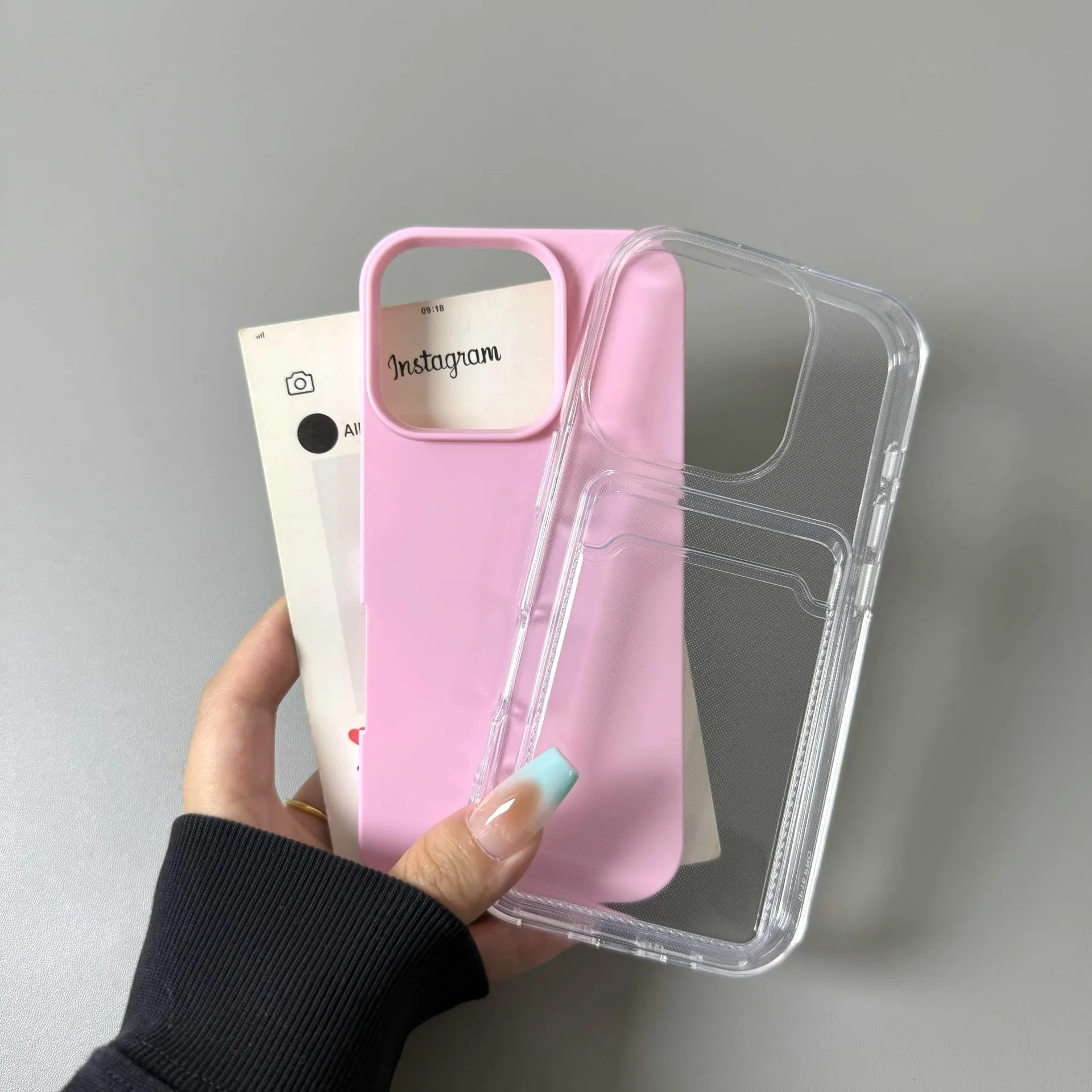Dual-Function Candy Card Holder Silicone Phone Case - Full Shockproof Soft Armor Cover