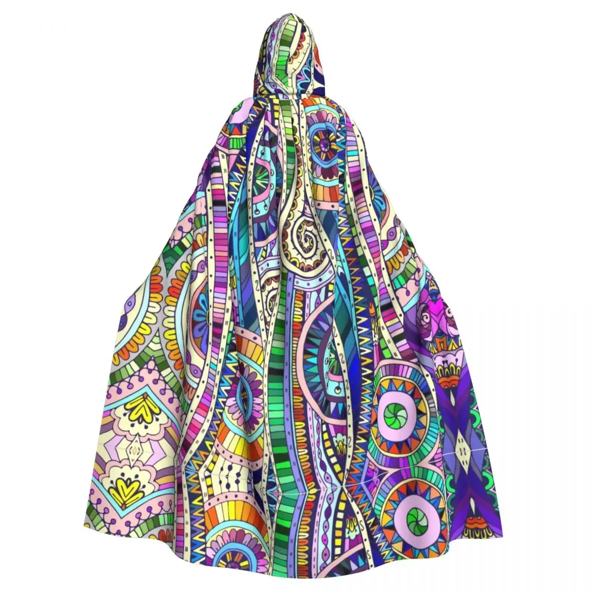

Hooded Cloak Unisex Cloak With Hood Tribal Ethnic Geometric Cloak Vampire Witch Cape Cosplay