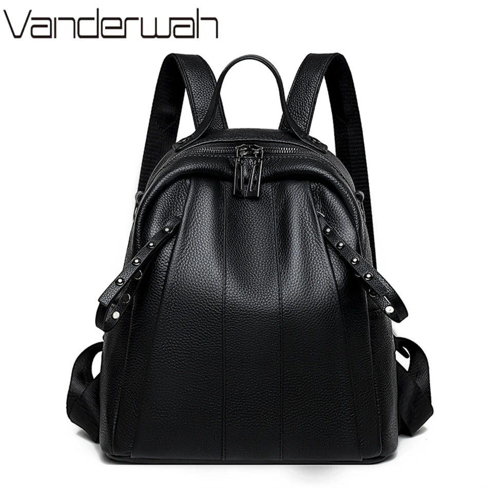 Genuine Leather Women Backpack Genuine Leather Rucksack Women