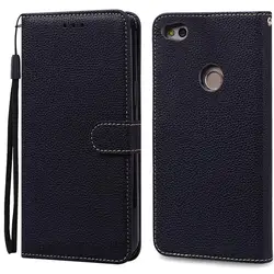 Elegant Flip Wallet Case for Huawei P8 Lite 2017 - Premium Protective Cover (Black)
