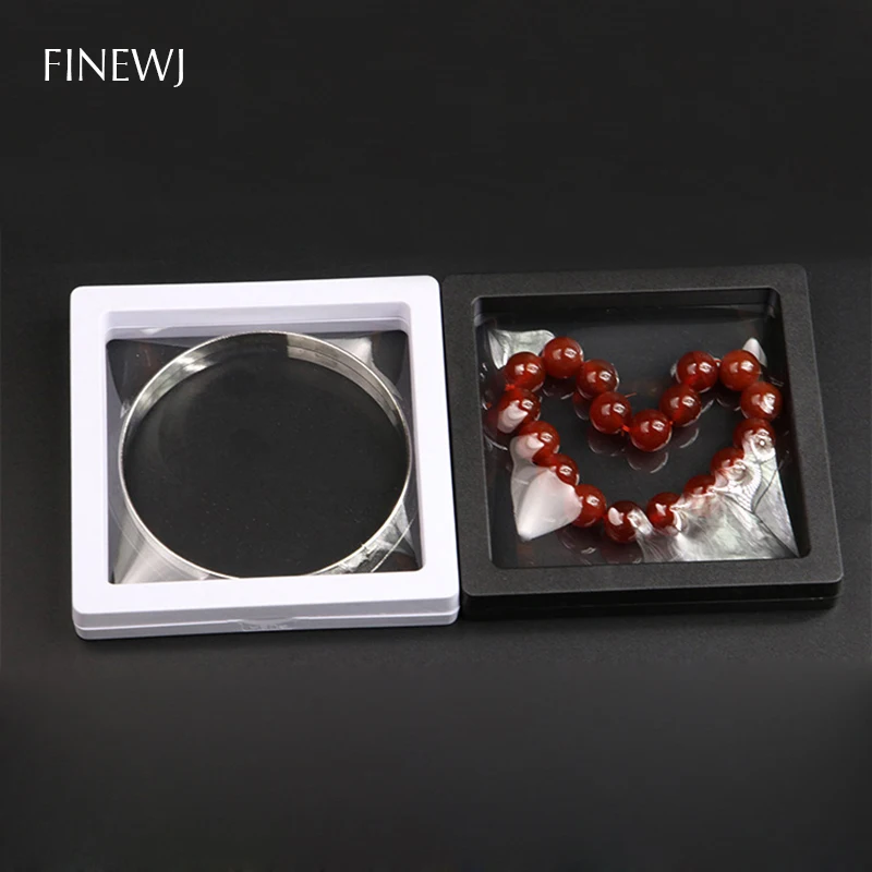 Jewelry Display Frame 3D Floating Picture Shadow Box Stand Rack Coin Ring Pendant Holder Protection Gems Stone Case