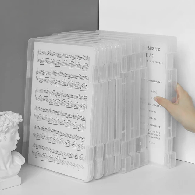 Boîte de rangement de documents A4, boîte de rangement de documents mince,  boîte de projet Portable, boîte en plastique transparente pour le bureau -  AliExpress
