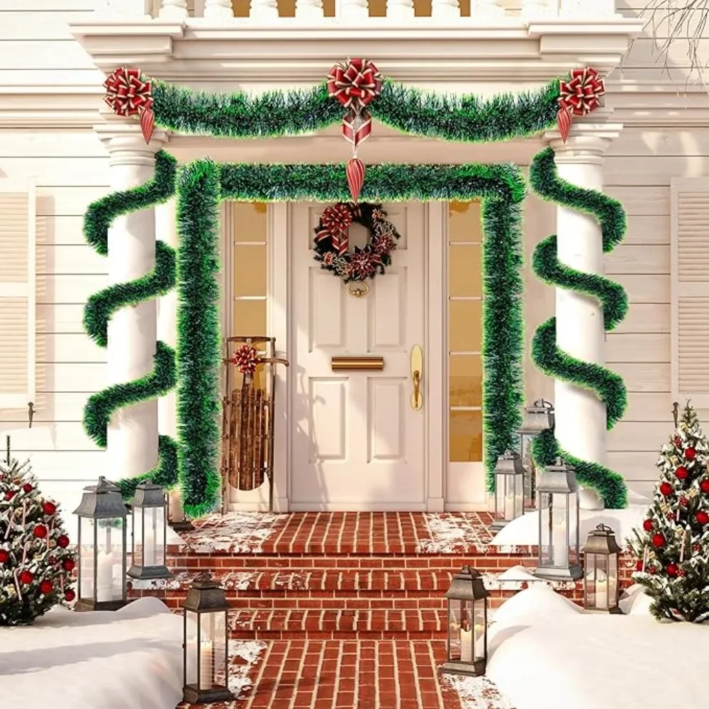 2-120M Christmas Tinsel Xmas Tree DIY Hanging Pendent Wreath Ceiling  Decorations for New Year Party Birthday Xmas Supplies - AliExpress, image size:1000x1000