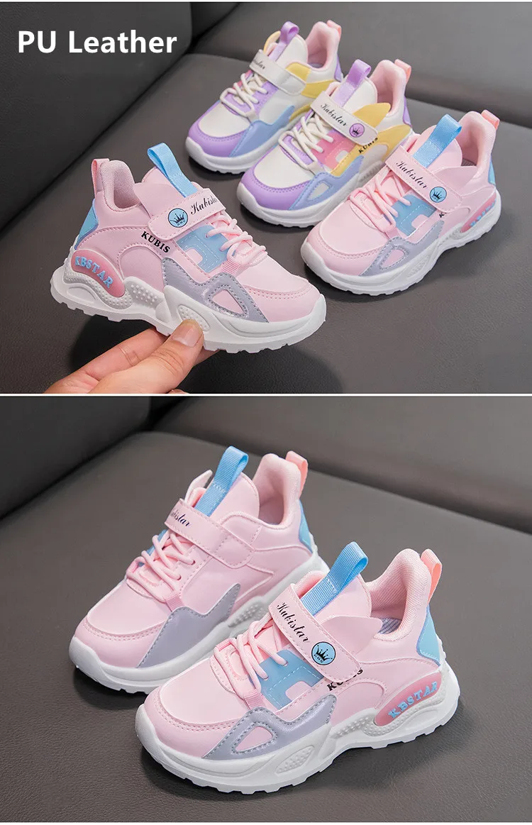 2024 kinder Turnschuhe Mädchen Schule Casual Outdoor Atmungsaktive Laufschuhe Licht Weiche Tenis Rosa Nicht-slip Kinder Schuhe_voghion.com