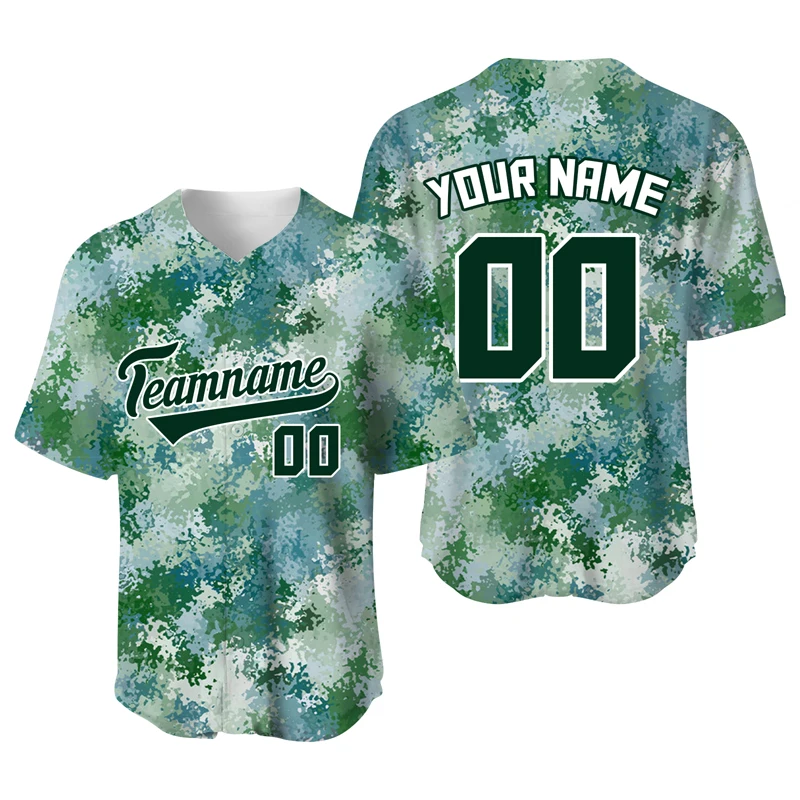 Veterans Day Camo Baseball Jersey Shirts Mens Sublimation Blanks Team/Name T-Shirt Sport Uniform Hombre Sportwear