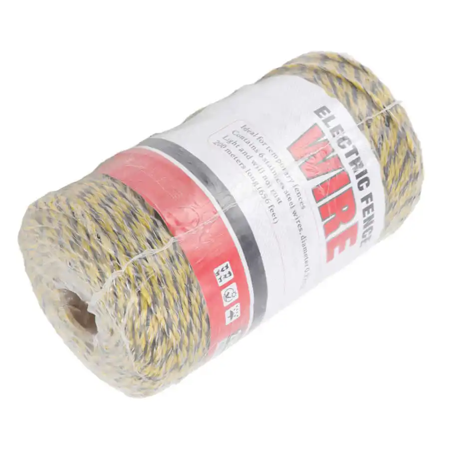 Tyenaza Poly Wire Recinzione Elettrica, 500m 2mm Diametro Recinzione Elettrica Portatile Polywires, Fili in Acciaio Inossidabile per Farm Ranch Cavalli Bovini Cani da Pecora