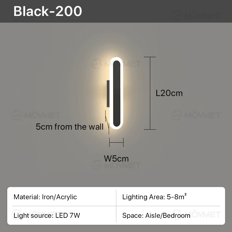 ما بعد الحداثة وحدة إضاءة LED جداريّة مصباح مرآة ا...