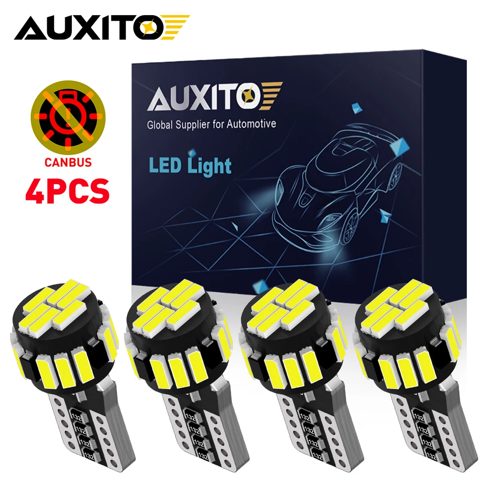 

4/2 шт., автомобильные лампы AUXITO W5W T10 W5W