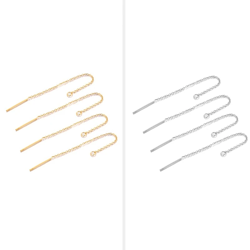 

10 шт., длинные висячие серьги-подвески из нержавеющей стали