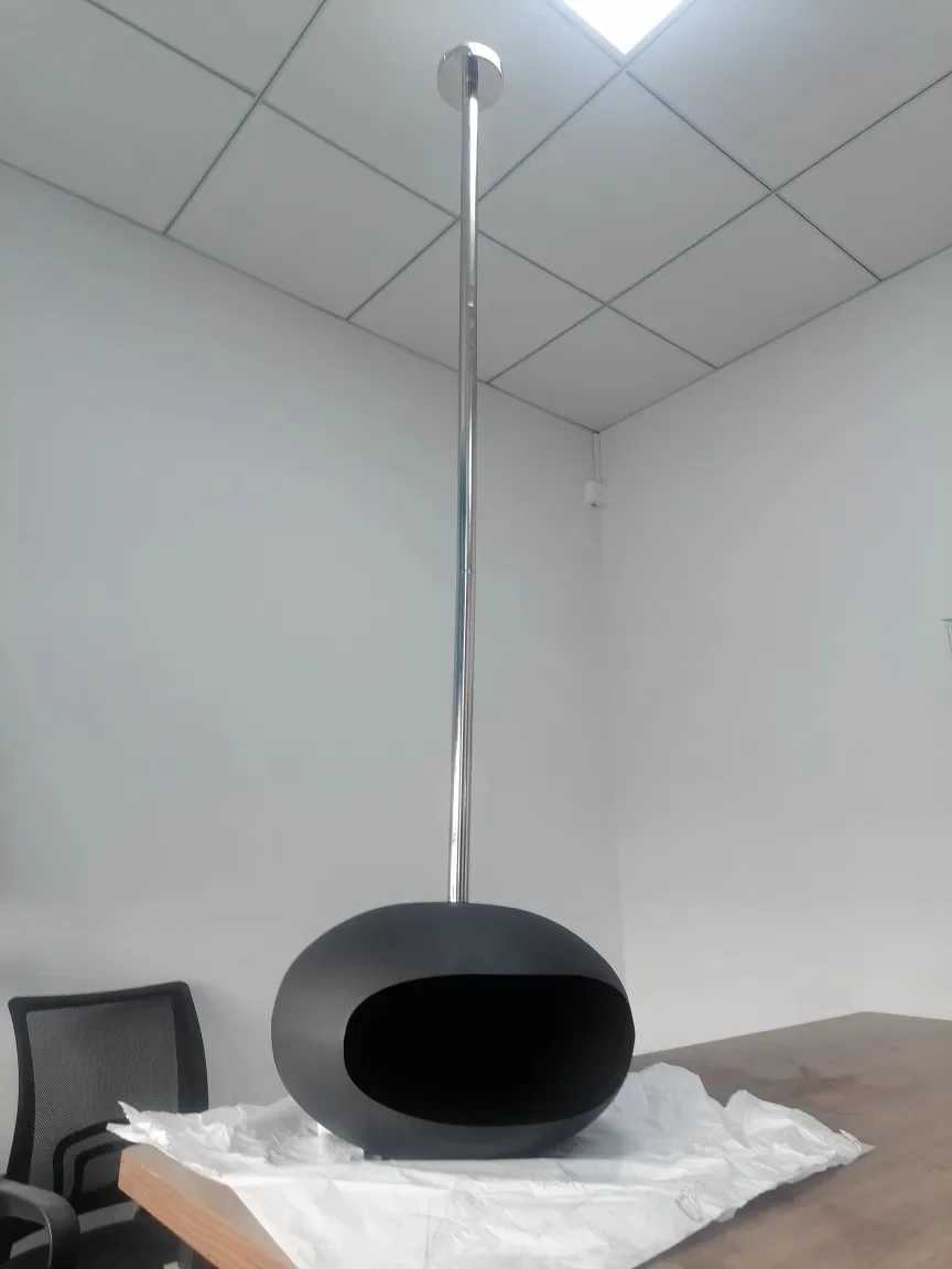 Modern Suspended Heating Decoration Real Fire Fireplace Hanging Indoor Heaters Ceiling Mounted Suspended Bio Alcohol Fireplace