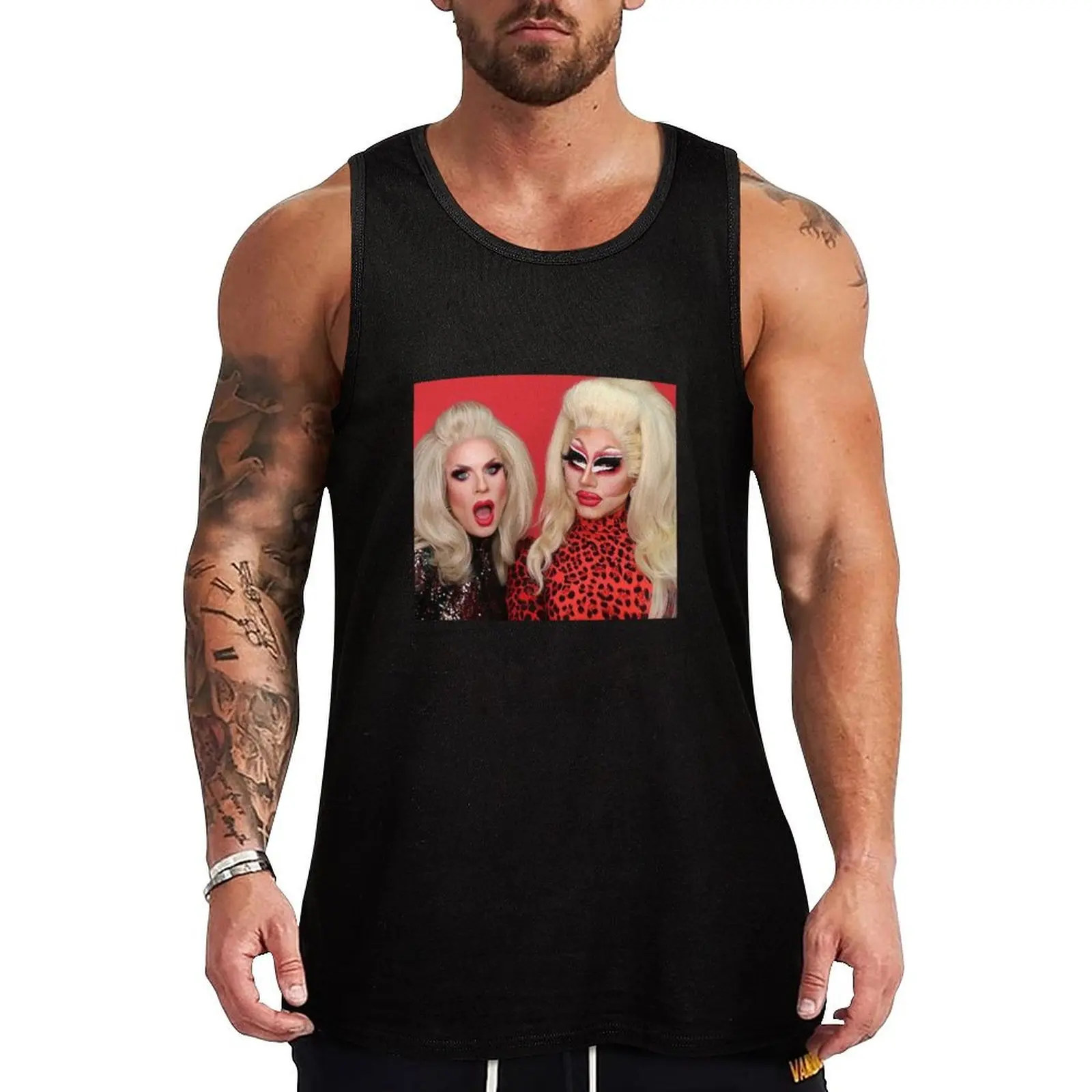 

Trixie & Katya - Red Scare Tank Top T-shirt man T-shirt for fitness