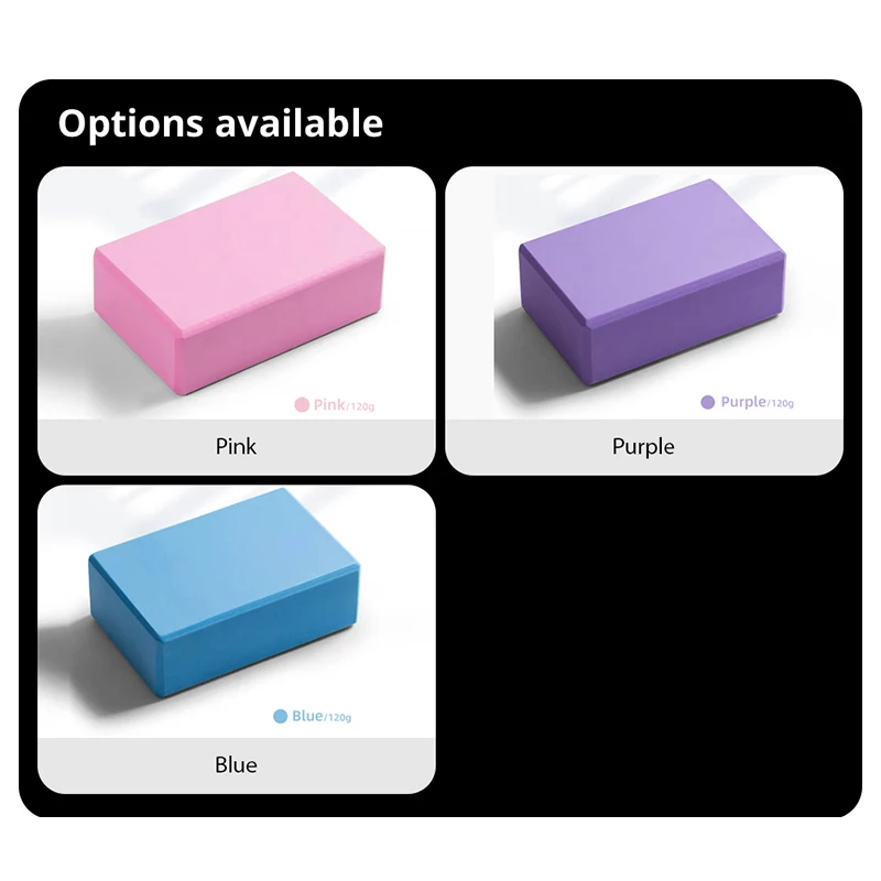 Yoga Blocks EVA Foam Brick Supportive Lightweight Odor Resistant Yogini Beginners Yogis Pilates