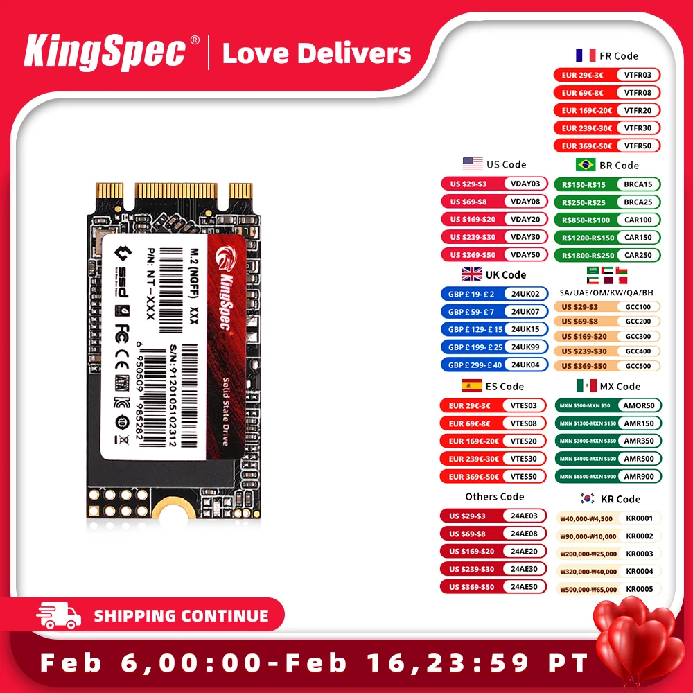 Ssd Kingspec M2 Sata Ngff 2242 M.2 Ssd 120Gb 240 Gb Ssd Sataiii 6 Gb/S Disco Interno A Stato Solido M.2 Sata Per Jumper Ezbook