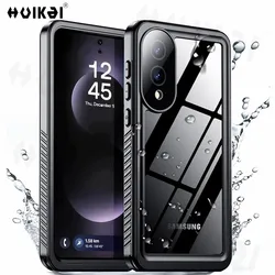 Ultimate Waterproof Heavy Duty Shockproof Phone Case - IP68 Full Protection Cover - Samsung S22 Ultra (Black)