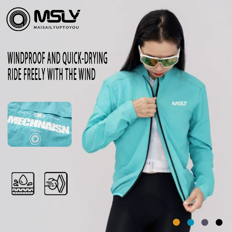MSLY 2026 긴팔 사이클링 재킷, 봄과 가을용 방풍 및 통기성 로드 바이크 재킷, 경량 재킷