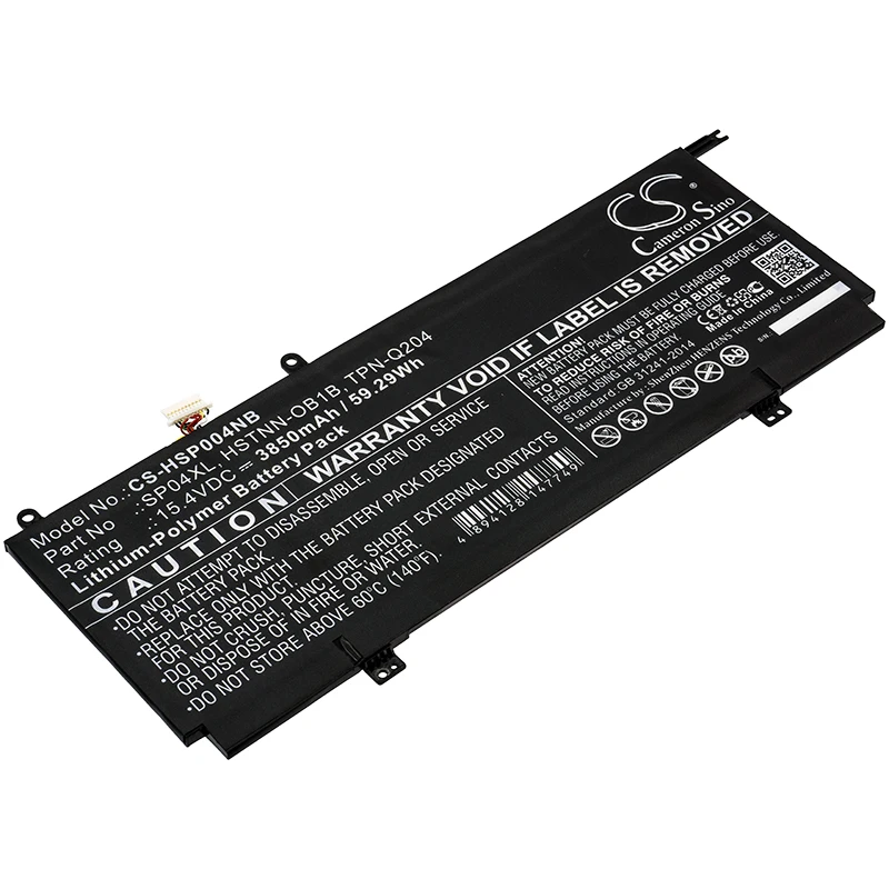 

CS 3850mAh/59.29Wh battery for HP pectre X360 13-AP0044TU,AP0000NA,13-AP0000NB,L28764-005SP04061XLSP04XL,TPN-Q203,