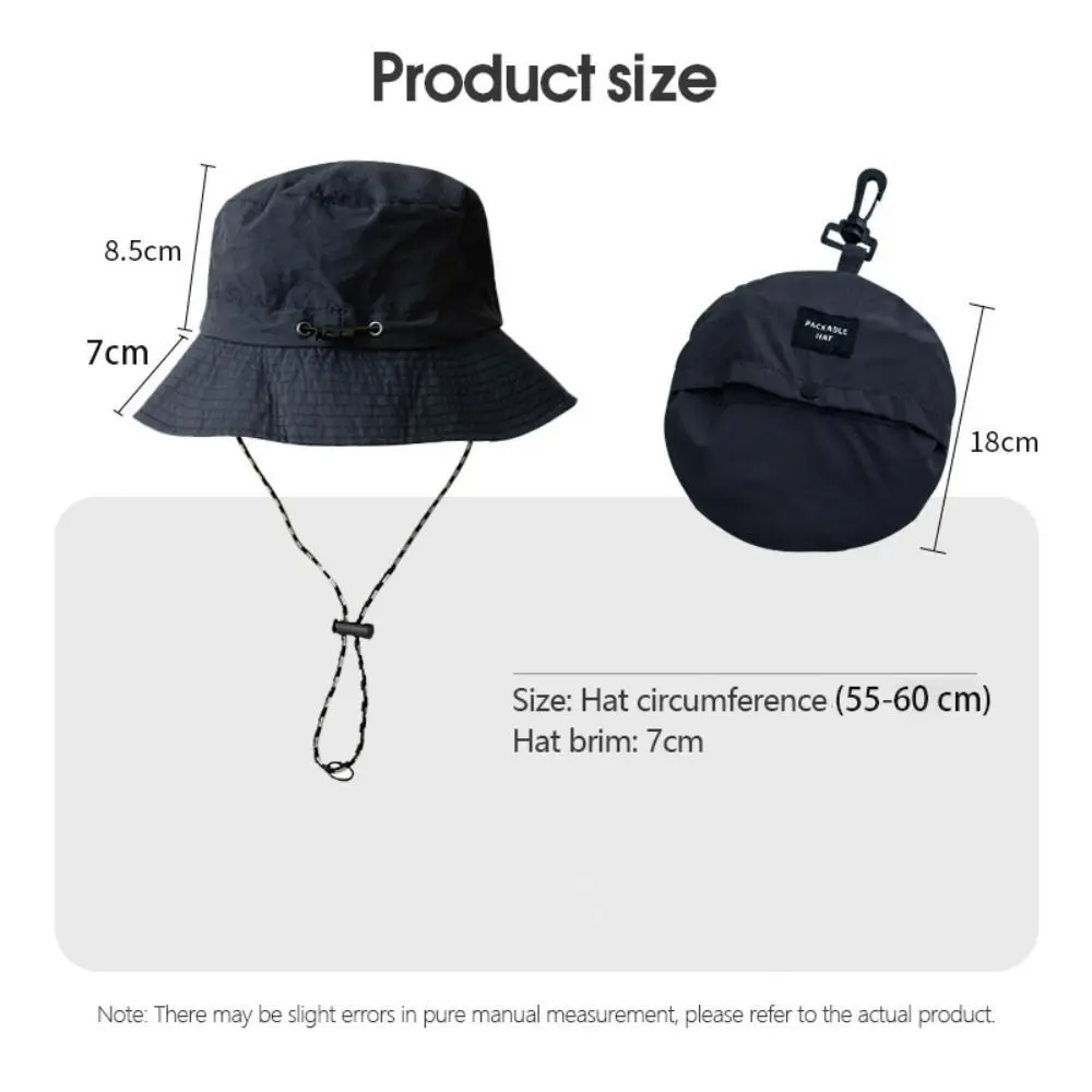 Portable Waterproof Summer Bucket Hat Anti-UV With Storage Bag Sun Hat Sun Protection Quick-drying Panama Hat Camping Hiking