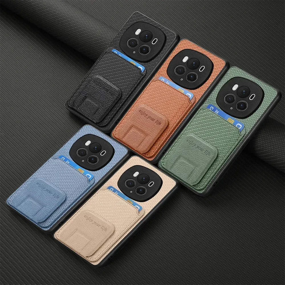 Luxury Leather Card Stand Back Cover for Huawei Honor Magic Series